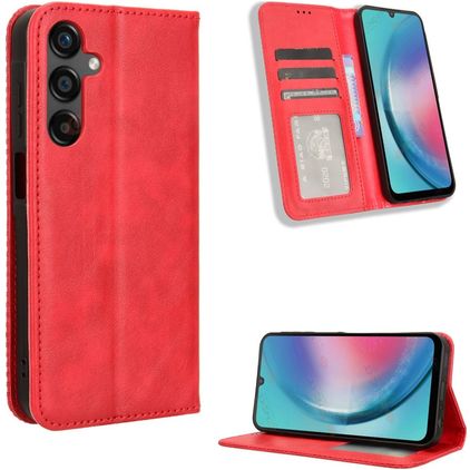 Mobigear Sensation Samsung Galaxy M55 Hoesje Bookcase Portemonnee - Rood