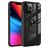 Mobigear Crystal Ring iPhone 14 Pro Max Hoesje Hardcase Backcover met Ringhouder - Transparant / Zwart