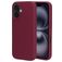 Mobiparts iPhone 16 Siliconen Hoesje Backcover - Plum Red