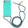 Mobigear Lanyard iPhone 7 Flexibel TPU Hoesje met koord - Turquoise