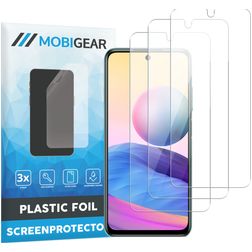 Mobigear Xiaomi Redmi Note 10 5G Screenprotector Folie - Case Friendly (3-Pack)