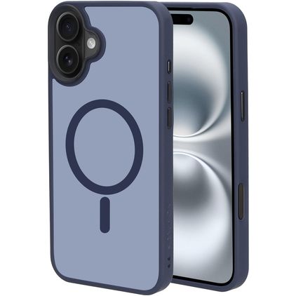 Mobiparts Hardcover iPhone 16 Plus MagSafe Hoesje Hardcase Backcover - Satin Blue