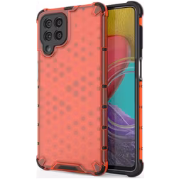 Mobigear Honeycomb Samsung Galaxy M53 Hoesje Hardcase Backcover Shockproof - Rood