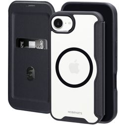 Mobiparts Shield Line iPhone 16e MagSafe Hoesje Bookcase - Zwart