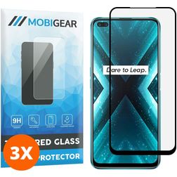 Mobigear Premium Realme X3 SuperZoom Glazen Screenprotector - Case Friendly - Zwart (3-Pack)