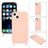 Mobigear Lanyard iPhone 14 Plus Siliconen Hoesje met koord - Roze