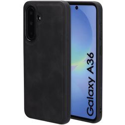 Mobiparts Classic Samsung Galaxy A36 MagSafe Hoesje TPU,Kunstleer Backcover - Graphite Black