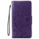 Mobigear Flowers iPhone 7 Hoesje Bookcase Portemonnee - Paars