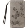 Mobigear Butterfly Samsung Galaxy A8 (2018) Hoesje Bookcase Portemonnee - Grijs