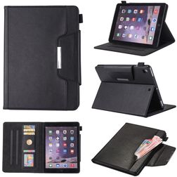 Mobigear Luxury iPad 7 (2019) Hoes Bookcase + Stylus Houder - Zwart