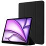 Mobigear Tri-Fold Gel iPad Air 13 Inch (2024) Hoes TPU,Kunstleer Bookcase + Stylus Houder - Zwart