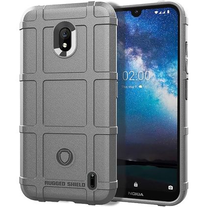 Mobigear Rugged Shield Nokia 2.2 Hoesje Flexibel TPU Backcover Shockproof - Grijs