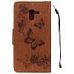 Mobigear Butterfly Samsung Galaxy A8 (2018) Hoesje Bookcase Portemonnee - Bruin