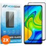 Mobigear Premium Xiaomi Redmi Note 9 Glazen Screenprotector - Case Friendly - Zwart (2-Pack)