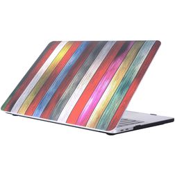 Mobigear Design Wood MacBook Pro 15 Inch (2016-2019) Hoes Hardshell Laptopcover MacBook Case - Model 3 - Model A1707 / A1990
