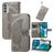 Mobigear Butterfly Motorola Moto G52 Hoesje Bookcase Portemonnee - Grijs
