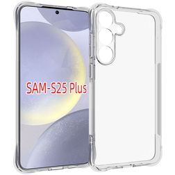 Mobigear Cushion Doorzichtig Samsung Galaxy S25 Plus Hoesje Flexibel TPU Backcover - Transparant