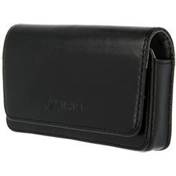 Valenta Arezzo Echt Leer Broekriemhoesje (max 12,5 cm x 6 cm) - Riemtasje - Holster - Zwart