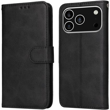 Mobigear Wallet iPhone 17 Pro Hoesje Bookcase Portemonnee - Zwart