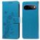 Mobigear Flowers Google Pixel 11 Pro XL Hoesje Bookcase Portemonnee - Blauw