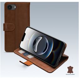 Mobilize Wallet iPhone 16e Hoesje Echt Leer Bookcase Portemonnee - Bruin