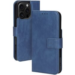 Mobiparts Classic Wallet MagSafe iPhone 16 Pro Hoesje Bookcase Portemonnee - Steel Blue