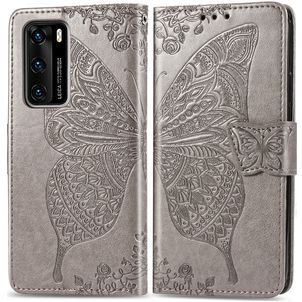 Mobigear Butterfly Huawei P40 Hoesje Bookcase Portemonnee - Grijs