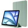 Mobigear Tri-Fold Gel iPad Air 11 Inch (2026) Hoes TPU,Kunstleer Bookcase + Stylus Houder - Groen