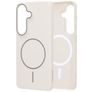 Mobiparts Slim Line Samsung Galaxy S26 MagSafe Hoesje Hardcase Backcover - Off White