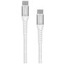 Mobiparts Woven Cable USB-C naar USB-C Kabel 1.5 Meter - Wit