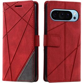 Mobigear Rhombus Google Pixel 9 Pro Hoesje Bookcase Portemonnee - Rood