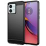 Mobigear Brushed Slim Motorola Moto G84 Hoesje Flexibel TPU Backcover - Zwart