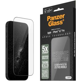 PanzerGlass Ceramic iPhone 16 Pro Glazen Screenprotector - Case Friendly
