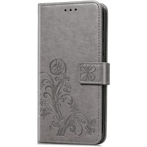 Mobigear Clover Huawei P40 Hoesje Bookcase Portemonnee - Grijs