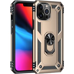 Mobigear Armor Ring iPhone 13 Pro Max Hoesje Hardcase Backcover Shockproof met Ringhouder - Goud