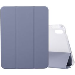 Mobigear Tri-Fold Gel iPad 10 (2022) Hoes TPU,Kunstleer Bookcase + Stylus Houder - Babyblauw
