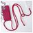 Mobigear Lanyard Card iPhone 15 Pro Siliconen Hoesje met koord en Pasjeshouder - Bordeaux Rood