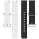 Mobigear Ocean Siliconen Smartwatch Bandje Gespsluiting - Universeel 22 mm connector - Zwart / Wit