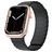 Mobigear Loop Mag Siliconen Apple Watch Bandje Magneetsluiting - 49/46/45/44 mm - Zwart