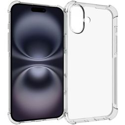 Mobigear Cushion Doorzichtig iPhone 16 Plus Hoesje Flexibel TPU Backcover - Transparant