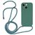 Mobigear Lanyard iPhone 14 Siliconen Hoesje met koord - Groen