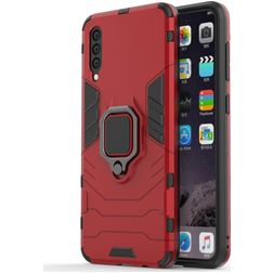 Mobigear Armor Ring Samsung Galaxy A50 Hoesje Hardcase Backcover Shockproof met Ringhouder - Rood