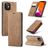 CaseMe 013 iPhone 12 Hoesje Bookcase Portemonnee - Bruin