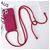 Mobigear Lanyard Card iPhone 15 Pro Max Siliconen Hoesje met koord en Pasjeshouder - Bordeaux Rood