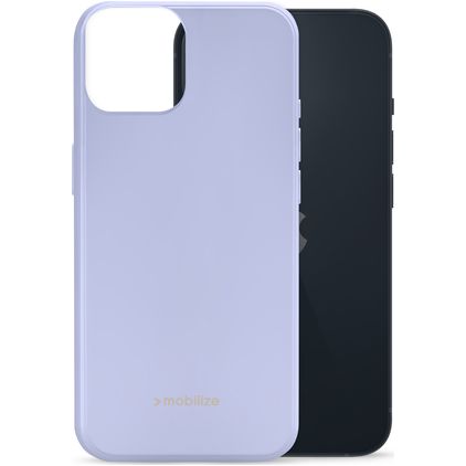 Mobilize Rubber Gelly iPhone 14 Hoesje Flexibel TPU Backcover - Pastel Purple