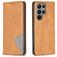 Mobigear Rhombus Slim Samsung Galaxy S24 Ultra Hoesje Bookcase - Cognac