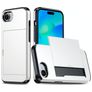 Mobigear Card iPhone 17e Hoesje Hardcase Backcover Shockproof met Pasjeshouder - Wit
