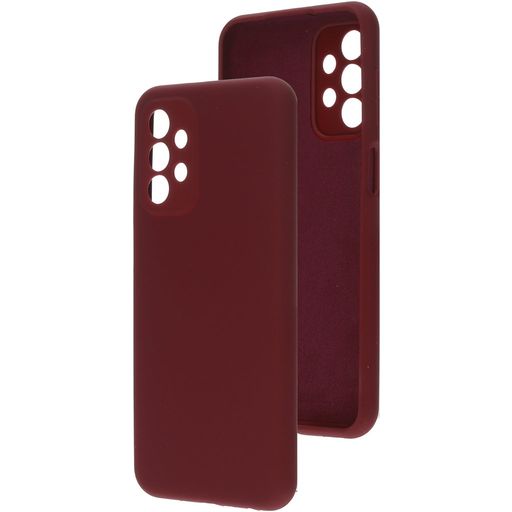 Mobiparts Samsung Galaxy A23 Siliconen Hoesje Backcover - Plum Red