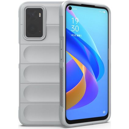 Mobigear Bumpy Realme 9i Hoesje Flexibel TPU Backcover - Grijs