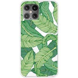 Mobigear Design iPhone 12 Pro Max Hoesje Flexibel TPU Backcover - Bananenblad